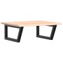 Estante de lavabo de pared de acero y madera maciza de roble de , Tocadores de baño - Ref: Foro24-3302595, Precio: 72,89 €, D...
