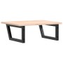 Estante de lavabo de pared de acero y madera maciza de roble de , Tocadores de baño - Ref: Foro24-3302595, Precio: 72,89 €, D...