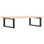 Estante de lavabo de pared de acero y madera maciza de roble de , Tocadores de baño - Ref: Foro24-3302597, Precio: 93,11 €, D...