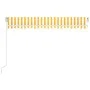 Toldo retráctil manual amarillo y blanco 450x300 cm de vidaXL, Toldos - Ref: Foro24-3068918, Precio: 376,83 €, Descuento: %