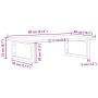 Estante de lavabo de pared de acero y madera maciza de roble de , Tocadores de baño - Ref: Foro24-3302597, Precio: 93,11 €, D...