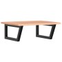 Estante de lavabo de pared de acero y madera maciza de roble de , Tocadores de baño - Ref: Foro24-3302607, Precio: 85,33 €, D...