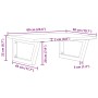 Estante de lavabo de pared de acero y madera maciza de roble de , Tocadores de baño - Ref: Foro24-3302607, Precio: 85,33 €, D...