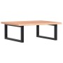 Estante de lavabo de pared de acero y madera maciza de roble de , Tocadores de baño - Ref: Foro24-3302605, Precio: 91,49 €, D...