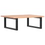 Estante de lavabo de pared de acero y madera maciza de roble de , Tocadores de baño - Ref: Foro24-3302605, Precio: 91,49 €, D...