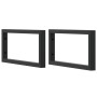 Estante de lavabo de pared de acero y madera maciza de roble de , Tocadores de baño - Ref: Foro24-3302605, Precio: 91,49 €, D...