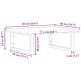 Estante de lavabo de pared de acero y madera maciza de roble de , Tocadores de baño - Ref: Foro24-3302605, Precio: 91,49 €, D...