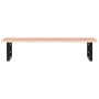 Estante de lavabo de pared de acero y madera maciza de roble de , Tocadores de baño - Ref: Foro24-3302613, Precio: 124,64 €, ...