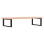 Estante de lavabo de pared de acero y madera maciza de roble de , Tocadores de baño - Ref: Foro24-3302613, Precio: 124,64 €, ...