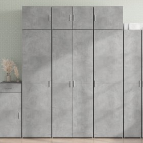 Aparador alto madera de ingeniería gris hormigón 70x42,5x185 cm de , Aparadores - Ref: Foro24-3281430, Precio: 191,17 €, Desc...