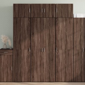Aparador alto madera de ingeniería marrón roble 70x42,5x185 cm de , Aparadores - Ref: Foro24-3281426, Precio: 196,30 €, Descu...