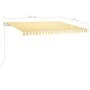 Toldo retráctil manual amarillo y blanco 450x300 cm de vidaXL, Toldos - Ref: Foro24-3068918, Precio: 376,83 €, Descuento: %