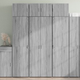 Aparador alto madera de ingeniería gris Sonoma 70x42,5x185 cm de , Aparadores - Ref: Foro24-3281432, Precio: 208,39 €, Descue...