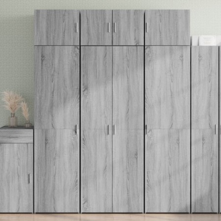 Aparador alto madera de ingeniería gris Sonoma 70x42,5x185 cm de , Aparadores - Ref: Foro24-3281432, Precio: 208,39 €, Descue...