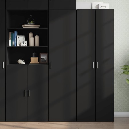 Aparador de madera de ingeniería negro 45x42,5x185 cm de , Aparadores - Ref: Foro24-3281407, Precio: 192,35 €, Descuento: %