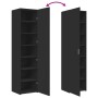 Aparador de madera de ingeniería negro 45x42,5x185 cm de , Aparadores - Ref: Foro24-3281407, Precio: 192,35 €, Descuento: %