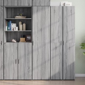 Aparador de madera de ingeniería gris Sonoma 45x42,5x185 cm de , Aparadores - Ref: Foro24-3281411, Precio: 167,92 €, Descuent...
