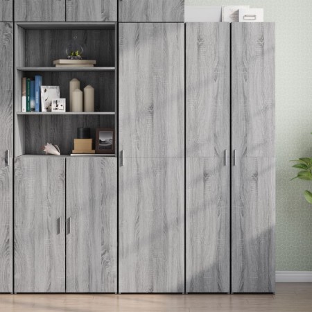 Aparador de madera de ingeniería gris Sonoma 45x42,5x185 cm de , Aparadores - Ref: Foro24-3281411, Precio: 167,92 €, Descuent...