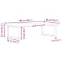 Estante de lavabo de pared de acero y madera maciza de haya de , Tocadores de baño - Ref: Foro24-3302517, Precio: 130,18 €, D...