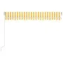 Yellow and white manual retractable awning 400x350 cm by vidaXL, Awnings - Ref: Foro24-3068978, Price: 337,42 €, Discount: %