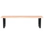 Estante de lavabo de pared de acero y madera maciza de roble de , Tocadores de baño - Ref: Foro24-3302639, Precio: 115,39 €, ...