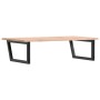 Estante de lavabo de pared de acero y madera maciza de roble de , Tocadores de baño - Ref: Foro24-3302639, Precio: 115,39 €, ...