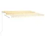 Yellow and white manual retractable awning 400x350 cm by vidaXL, Awnings - Ref: Foro24-3068978, Price: 337,42 €, Discount: %