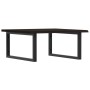 Estante de lavabo de pared de acero y madera maciza de roble de , Tocadores de baño - Ref: Foro24-3302653, Precio: 76,38 €, D...