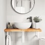 Estante de lavabo de pared acero y madera maciza de acacia de , Tocadores de baño - Ref: Foro24-3302740, Precio: 95,21 €, Des...