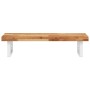 Estante de lavabo de pared acero y madera maciza de acacia de , Tocadores de baño - Ref: Foro24-3302740, Precio: 95,21 €, Des...