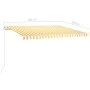 Yellow and white manual retractable awning 400x350 cm by vidaXL, Awnings - Ref: Foro24-3068978, Price: 337,42 €, Discount: %