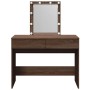 Tocador con LED marrón roble 100x40x130 cm de , Tocadores para dormitorios - Ref: Foro24-848198, Precio: 142,24 €, Descuento: %