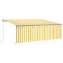 Toldo retráctil manual con persiana amarillo y blanco 4x3 m de vidaXL, Toldos - Ref: Foro24-3069418, Precio: 293,63 €, Descue...