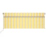Toldo retráctil manual con persiana amarillo y blanco 4x3 m de vidaXL, Toldos - Ref: Foro24-3069418, Precio: 293,63 €, Descue...