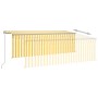 Toldo retráctil manual con persiana amarillo y blanco 4x3 m de vidaXL, Toldos - Ref: Foro24-3069418, Precio: 293,63 €, Descue...