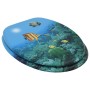 Asiento de inodoro con tapa MDF diseño de fondo submarino de , Asientos de inodoros y bidés - Ref: Foro24-146909, Precio: 45,...