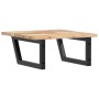 Estante de lavabo de pared acero y madera maciza de acacia de , Tocadores de baño - Ref: Foro24-3302763, Precio: 63,51 €, Des...
