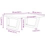 Estante de lavabo de pared acero y madera maciza de acacia de , Tocadores de baño - Ref: Foro24-3302763, Precio: 63,51 €, Des...