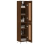 Aparador alto madera contrachapada roble marrón 34,5x34x180 cm de , Aparadores - Ref: Foro24-3200432, Precio: 111,83 €, Descu...