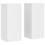 Soportes de plantas 2 uds madera ingeniería blanco 30x30x70 cm de , Soportes para macetas - Ref: Foro24-852924, Precio: 71,03...