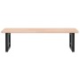 Estante de lavabo de pared de acero y madera maciza de roble de , Tocadores de baño - Ref: Foro24-3302465, Precio: 130,72 €, ...