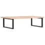 Estante de lavabo de pared de acero y madera maciza de roble de , Tocadores de baño - Ref: Foro24-3302465, Precio: 130,72 €, ...