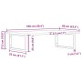 Estante de lavabo de pared de acero y madera maciza de roble de , Tocadores de baño - Ref: Foro24-3302465, Precio: 130,72 €, ...