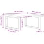 Estante de lavabo de pared de acero y madera maciza de haya de , Tocadores de baño - Ref: Foro24-3302501, Precio: 87,74 €, De...