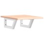 Estante de lavabo de pared de acero y madera maciza de roble de , Tocadores de baño - Ref: Foro24-3302534, Precio: 58,09 €, D...