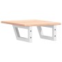Estante de lavabo de pared de acero y madera maciza de roble de , Tocadores de baño - Ref: Foro24-3302534, Precio: 58,09 €, D...