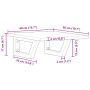 Estante de lavabo de pared de acero y madera maciza de roble de , Tocadores de baño - Ref: Foro24-3302534, Precio: 58,09 €, D...