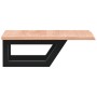 Estante de lavabo de pared de acero y madera maciza de roble de , Tocadores de baño - Ref: Foro24-3302555, Precio: 80,10 €, D...