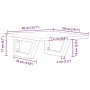 Estante de lavabo de pared de acero y madera maciza de roble de , Tocadores de baño - Ref: Foro24-3302555, Precio: 80,10 €, D...