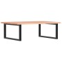 Estante de lavabo de pared de acero y madera maciza de roble de , Tocadores de baño - Ref: Foro24-3302645, Precio: 89,16 €, D...